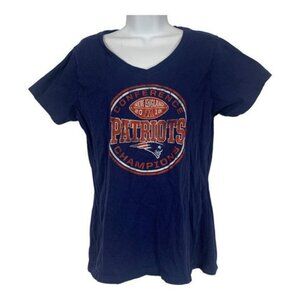 New England Patriots 2018 Conference Champions Fanatics T-Shirt Size L V-Neck